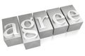 Agree - silver letterpress - 3D illustration Royalty Free Stock Photo