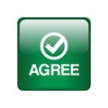 Agree / accept button Royalty Free Stock Photo