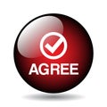Agree / accept button Royalty Free Stock Photo