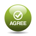 Agree / accept button Royalty Free Stock Photo