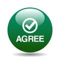Agree / accept button Royalty Free Stock Photo