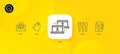 Agreement document, Sale tags and Web mail minimal line icons. For web application, printing. Vector