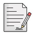 Agreement fill inside vector icon which can easily modify or edit