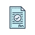 Color illustration icon for Agreement, compromise and deal