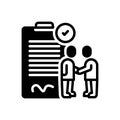 Black solid icon for Agreement, compromise and legal