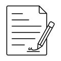 Agreement  Line Style vector icon which can easily modify or edit Royalty Free Stock Photo