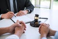 Agreement prepared by lawyer signing decree of divorce dissolut