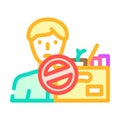 agreement rejecting color icon illustration