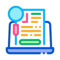 agreement research identity color icon vector illustration Royalty Free Stock Photo
