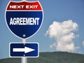 Agreement road sign