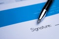 Agreement - signing a contract Royalty Free Stock Photo