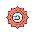 Color illustration icon for Agrees, consent and concur