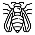 Agression wasp icon, outline style