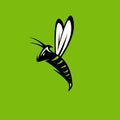 Agressive bee or wasp mascot vector design Royalty Free Stock Photo