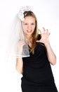 Agressive bride Royalty Free Stock Photo