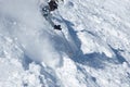 Agressive skiing in the powder