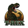 Agressive t rex illustration Royalty Free Stock Photo