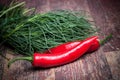 Agretti And Chili Peppers