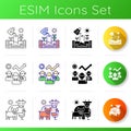 Agribusiness icons set