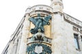 Agricolture sculpture on the Palazzo civico corner, Cagliari, Sa Royalty Free Stock Photo