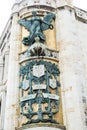 Agricolture sculpture on the Palazzo civico corner, Cagliari, Sa Royalty Free Stock Photo