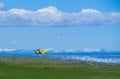 Agricultural aircraft spraying fertilizer Royalty Free Stock Photo