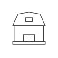 Agricultural barn line outline icon