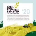 Agricultural company poster, design template