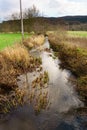 Drainage Ditch on a Farm Royalty Free Stock Photo