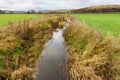 Drainage Ditch on a Farm Royalty Free Stock Photo