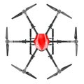 Agricultural drone, top view. 3D rendering