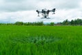 Agriculture drone part, new technology for agriculture to monitor and control the use of pesticides properly Royalty Free Stock Photo