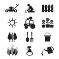 Agricultural Equipment Icons Royalty Free Stock Photo