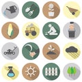 Agricultural Equipment Icons Royalty Free Stock Photo