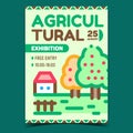 Agricultural Exhibition Advertising Banner Vector