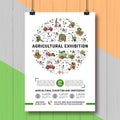 Agricultural Exhibition design poster or card template