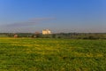 The agricultural field with an elevator. Royalty Free Stock Photo