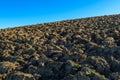 Agricultural field with plowed land Royalty Free Stock Photo