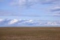 agricultural field on which stubble wheat remained