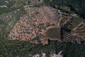 Agricultural fields of Italy photographed from drone. Royalty Free Stock Photo