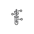 Agricultural laboratory research line icon