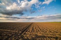 Agricultural landsape, arable crop field Royalty Free Stock Photo