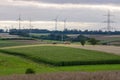 Agricultural machinery on the fields in the suburbs of the small town of Neustadt