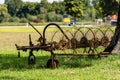 Agricultural machinery for Haymaking - Wheel-finger Rake Royalty Free Stock Photo