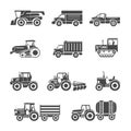 Agricultural machinery icons