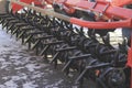 Agricultural machinery, model of cultivator at the exhibition