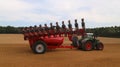 Agricultural machinery - tractors, seeders, sprayers and cultivators work in the field