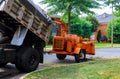 Agricultural machinery, wood shredder Royalty Free Stock Photo