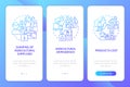Agricultural policy disadvantages blue gradient onboarding mobile app screen