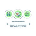 Agricultural pollution concept icon